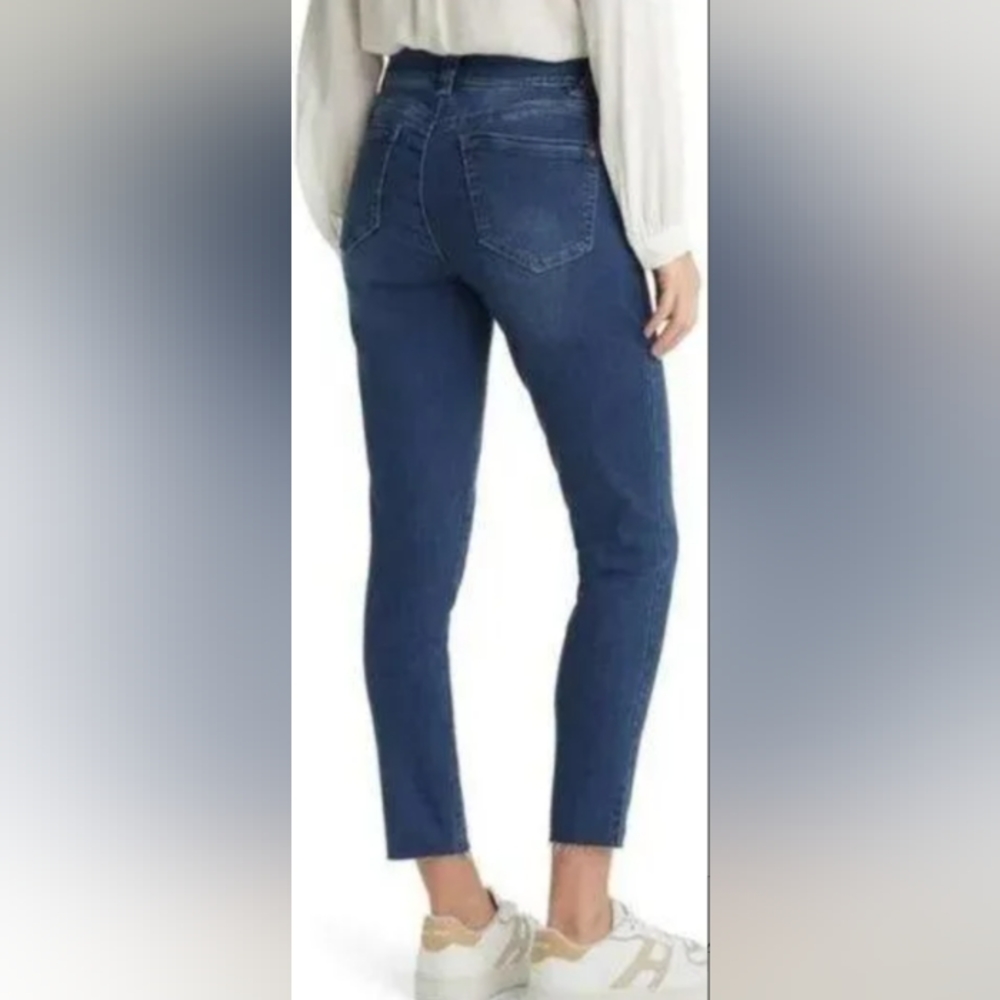 Wit & Wisdom Ab Solution Ankle Skimmer Raw Hem Denim Jeans Size 00P Blue…